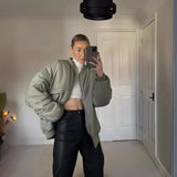 Fongt Autumn And Winter Men And Women With The Same Loose Zip Cotton Flying Jacket Women Ins Small Fragrant Style Baseball Jacket