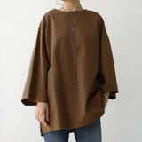 Casual Loose Blouse ZANZEA Summer Long Sleeve Solid Tops Female Work Blusas Spring Shirt Chemise Baggy