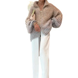 Fongt 2025 New High-End Temperament Small Scented Smeal Smeal Smeal V-Neck Sweater