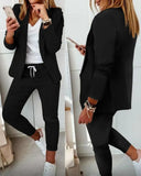 Autumn Two Piece Sets Women Printted Elegant Blazer & Pants Set Outifits Fashion Tracksuits Casual Elegant Female