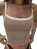 Contrast Trim Vintage Crop Cami Top-Outfit