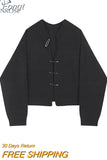 Sweater Harajuku Ins Street Women 2023 Autumn Winter Cardigan Long Sleeve Fashion Casual Loose Gothic Knitwear Short