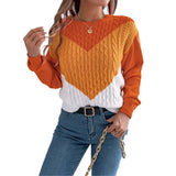 Wind Real Autumn And Winter Casual Stample Lantern Sleeve Sweater Women's