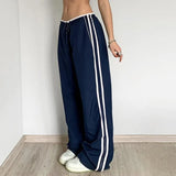 Vintage Striped Piping Sweatpants-Outfit