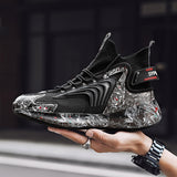 Fashion Classic Men Sneakers Spring Breathable Running Shoes for Men Graffiti Sport Shoes High-top Mesh Walking Jogging