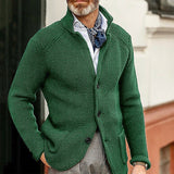 Fongt New Sweater Men's Casual Long Sleeve Solid Color Knit Sweater Men's