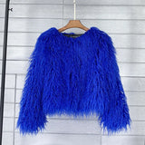 Fur Faux Korean Style Solid Color Tan
