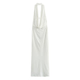 New Spring Pleated Dress With A Collar And A Sexy Long Dress-Outfit