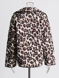 Fongt Woman 2025 Spring New Fashion Temperament Personality Street Clip Loose Leopard-Print