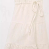 Spring Style Tiered Tie-Up Short Suspender Dress 7521321-Outfit