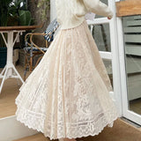 Fairy Lace Maxi Skirt-Outfit