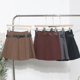 S-2XL 100-Folded Skirt Woman 2024 Autumn And Winter Suit Half-Dress Korean Version A Word High Waist Half-Body Skirt