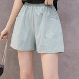 Linen High Waist Summer Loose Slimming Korean