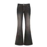 Fongt West Of The Cowboy Wind Plant Flowers Embroidered Low-Waisted Trousers Hottie Water Wash Old Leisure Trousers