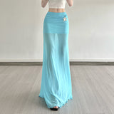 Fongt Cloth Forget Pure Sexy Sister Wind Net Splicing Folding Skirt Tidling Skirt Hottie Slimming Bag Hip Dress