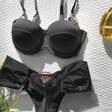 Solid Color Slings With Braided Hard-Packed Swimsuit Women 2025 New