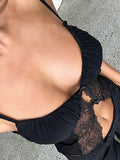 Sexy Cami Top with Bow Lace