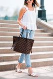 Tote Handbag with Clutch Wallet 703-1-Outfit