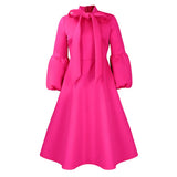 Fongt Women's 2025 New Bubble Sleeve Strap With Large Skirt High-Rise Dress Dress Dress