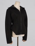 Fongt Female Autumn 2024 New Comfortable Leisure Personality Cut Slim Senior Sense Women's Jacket Short Jacket-Outfit