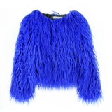 Fur Faux Korean Style Solid Color Tan