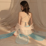National Style Series Of Classical Belly Chiffon Sexy Pajamas Retro Free Uniform Perspective Pure Temptation