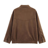 Fongt Women's Clothing Burst Velvet Texture Loose Casual Fashion Bag Jacket Outside