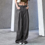 Retro Street Low Waist Wide Leg Pants-Outfit