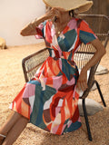 Women's Wear Station Summer Small Floral Print Short-Sleeved Dress-Outfit