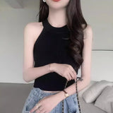 Fongt Thin Slingless Sleeveless Vest Woman Playing The Bottom Of The Hot Girl Hanging Neck Short On The Top Of The