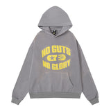 High Street Ins Minority Retro Print Letters Loose Hooded Sweaters For Men And Women In Autumn And Winter-Outfit