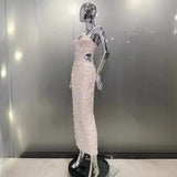 Design Heavy Industry Fashion Nails Perspective Sling Skirt Girls Party Evening Dress