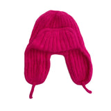 Fongt Wool Hat Female Autumn And Winter Personality Knitting Hem Warm Lash Knit Cap-Outfit