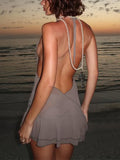 Dress Woman 2025 Summer New Sexy Hottie Luang's Back-To-Back Shenli Beach Style