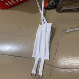 Fongt Summer New White Chest Buckle Clasp Irregular Lace Perspective Two Sets Of Sling Dress