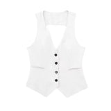 Fongt Autumn And Winter Straight Trousers Double Buckle Suit Vest Three Sets Of New Women's Fashion Commuting Suit