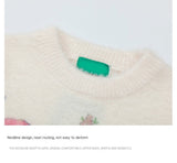 Aesthetic Rabbit Print Oversized Sweater-Outfit