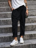 Color Harem Pants Casual Elastic High Waist