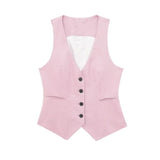 Fongt Autumn And Winter Straight Trousers Double Buckle Suit Vest Three Sets Of New Women's Fashion Commuting Suit