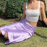 Fongt Summer Women's Condole Belt Inside The Back Wood Ear Fold Slim Crop