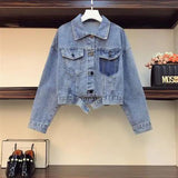 Fongt 2024 New Large Size Women's Denim Jacket Dress Two Suits Age Reduction Show Thin And Loose Tide-Outfit