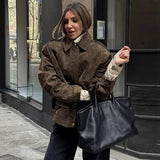 Fongt Women's Clothing Burst Velvet Texture Loose Casual Fashion Bag Jacket Outside