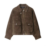 Fongt Women's Clothing Explosion Fashion Pocket-Dressed Bomber Jacket Jacket