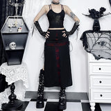 Summer 2024 New Hip Skirt Dark Wind Sexy Cross Splicing Basic Tie-Up Half-Skirt Woman-Outfit