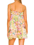 Printed Strap Tie-Up Slip Mini Dress-Outfit