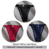 3PCS/Set Perspective Women's Panties Sexy Women Low-Waist Underpant Female G-String Underwear Lingerie