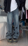 Vintage Denim Star Patch Boyfriend Jeans-Outfit