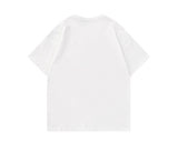Kitten Print Letter Oversized T-shirt-Outfit