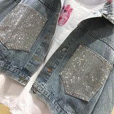 Denim Jacket Women Autumn Coat Ripped oversized Outerwear Coats Windbreaker Boyfriend Female Jeans Jacket Plus