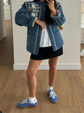 Fongt Printed Pocket Cotton Jacket 2025 Autumn And Winter Women's Single Buckle Commuting Warm Coat WQK0